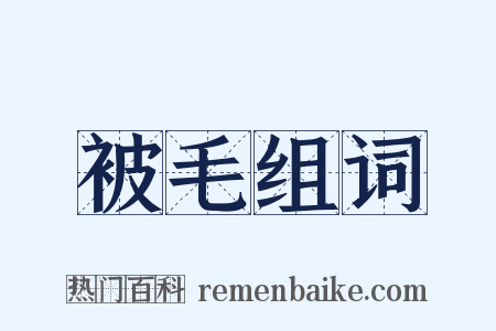 被毛组词是什么意思的图片